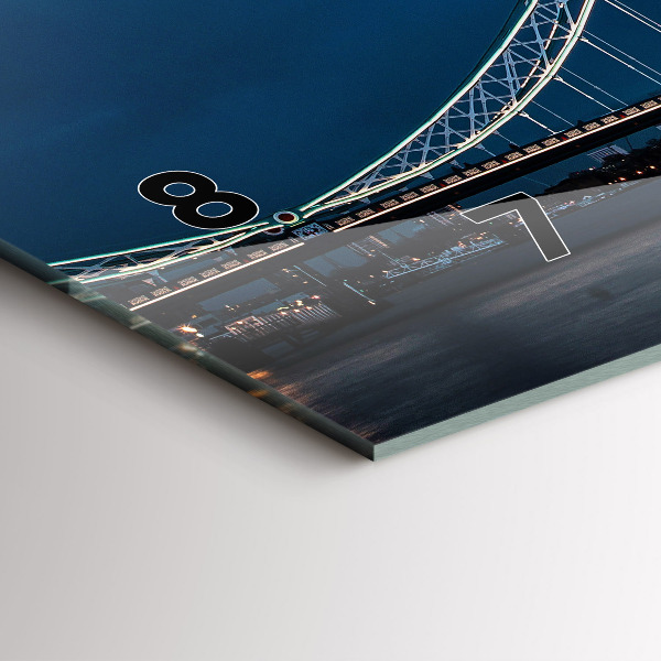 Horizontale Uhr mit motiv Tower Bridge London bei Nacht