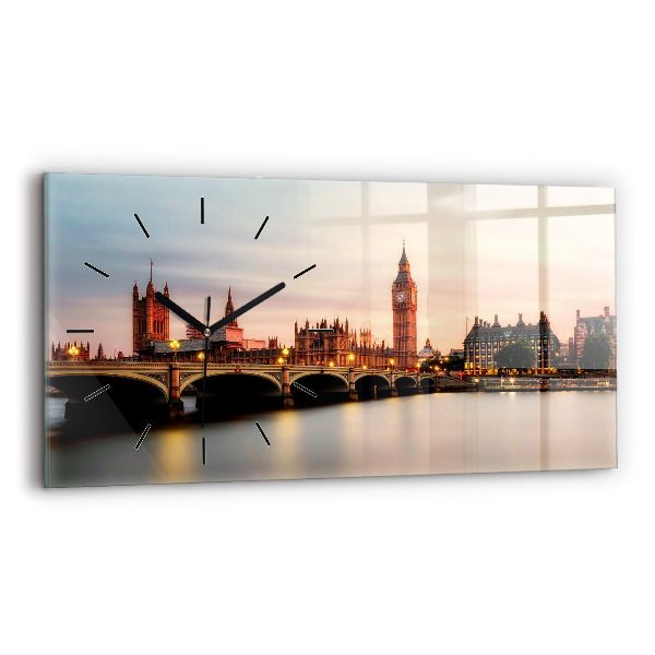 Horizontale Uhr Big Ben Londoner Skyline