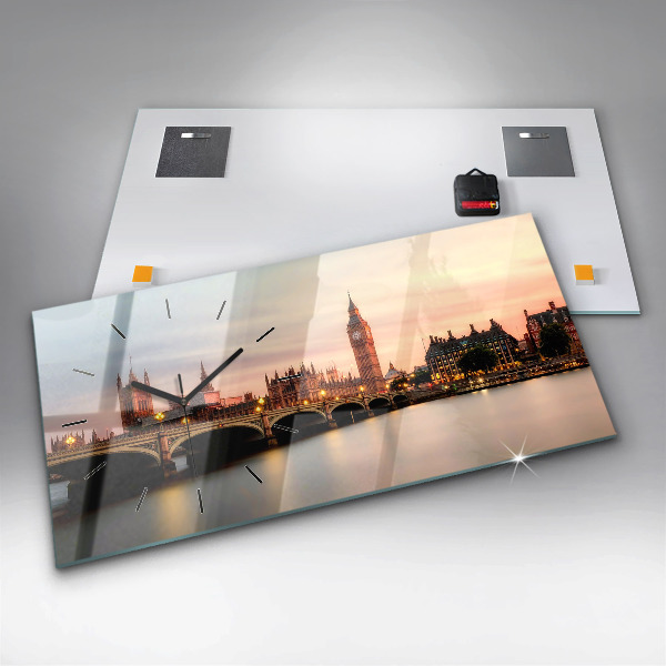 Horizontale Uhr Big Ben Londoner Skyline