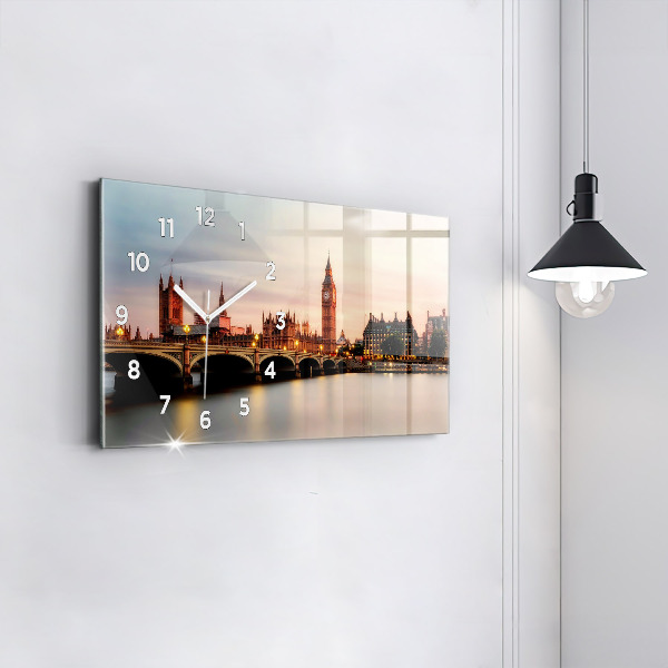 Horizontale Uhr Big Ben Londoner Skyline