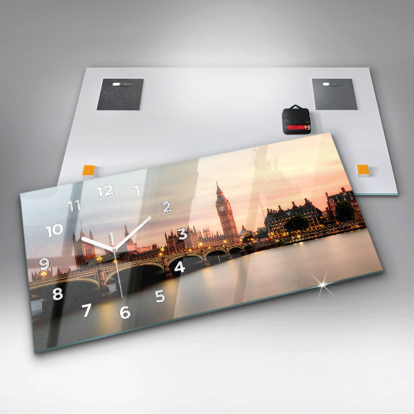 Horizontale Uhr Big Ben Londoner Skyline