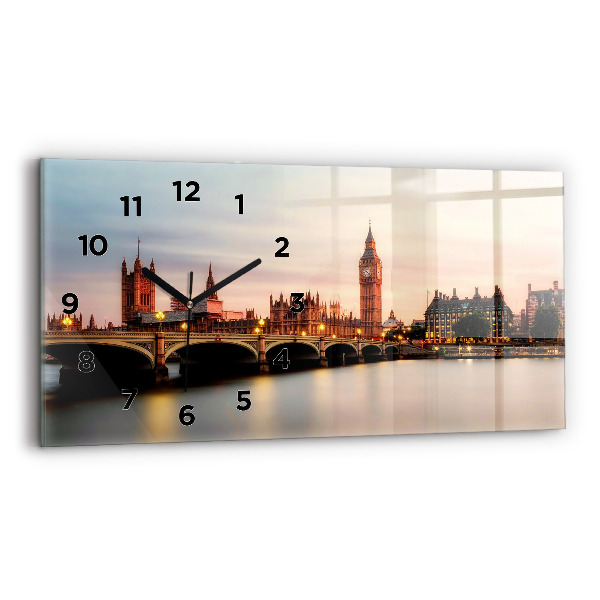 Horizontale Uhr Big Ben Londoner Skyline