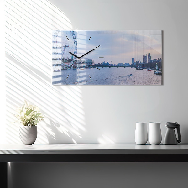 Horizontale Uhr London Eye-Panorama