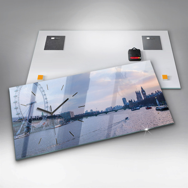 Horizontale Uhr London Eye-Panorama