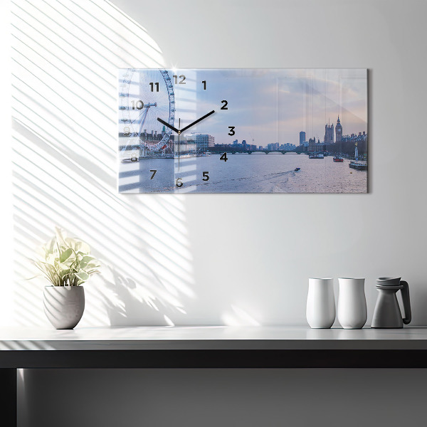 Horizontale Uhr London Eye-Panorama