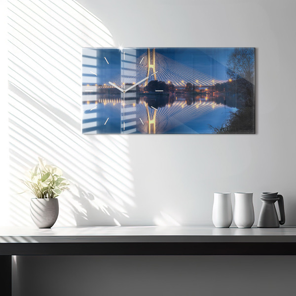 Horizontale Uhr mit motiv Brücke Rędziński Wroclaw