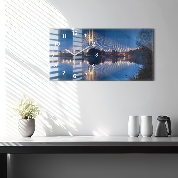 Horizontale Uhr mit motiv Brücke Rędziński Wroclaw