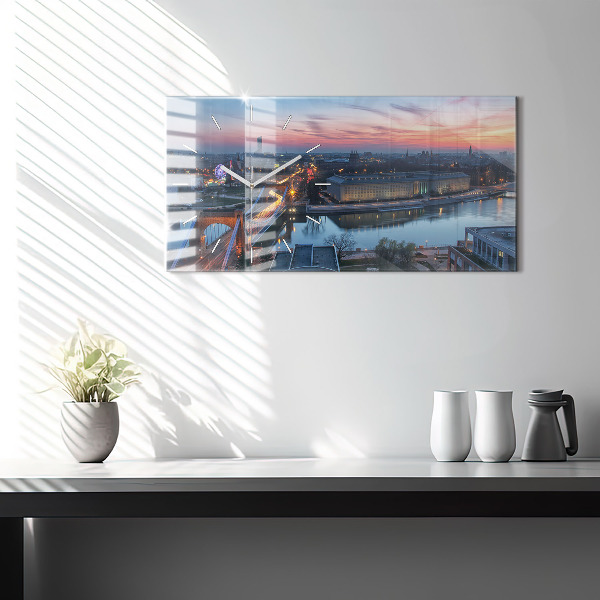 Horizontale Uhr Wrocław aus einer Drohne