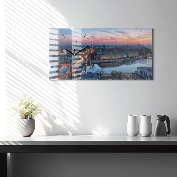 Horizontale Uhr Wrocław aus einer Drohne