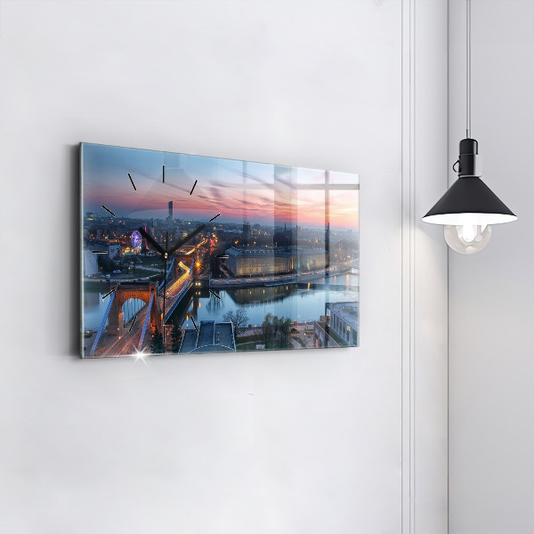 Horizontale Uhr Wrocław aus einer Drohne