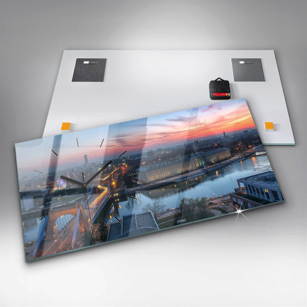 Horizontale Uhr Wrocław aus einer Drohne