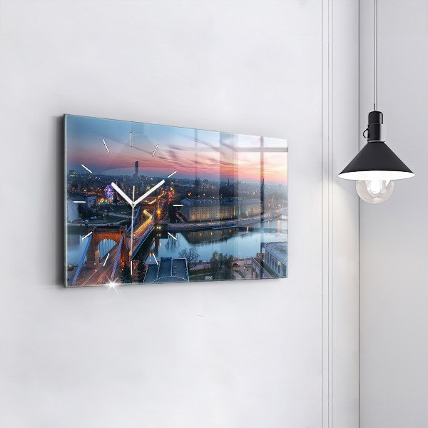 Horizontale Uhr Wrocław aus einer Drohne