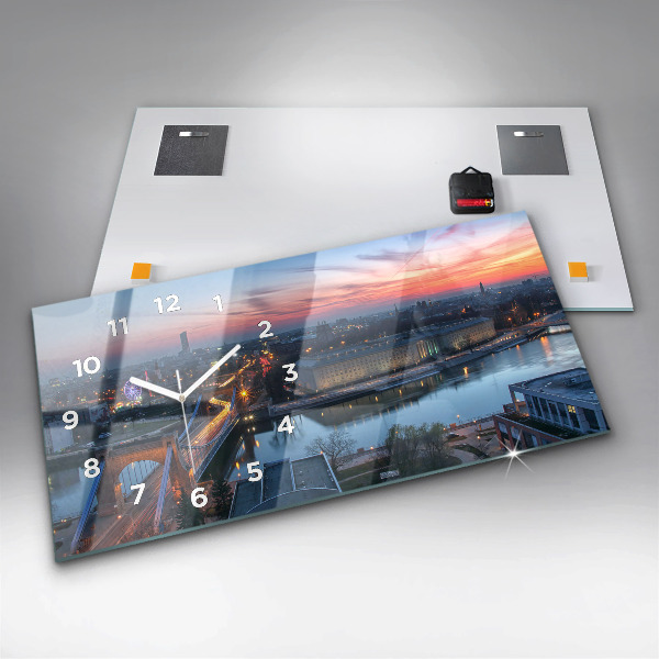 Horizontale Uhr Wrocław aus einer Drohne