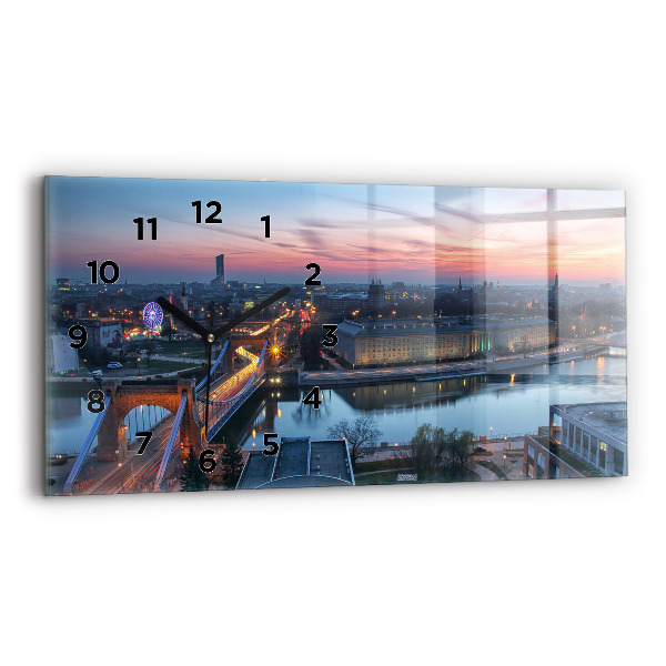 Horizontale Uhr Wrocław aus einer Drohne