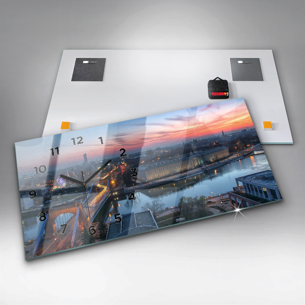 Horizontale Uhr Wrocław aus einer Drohne