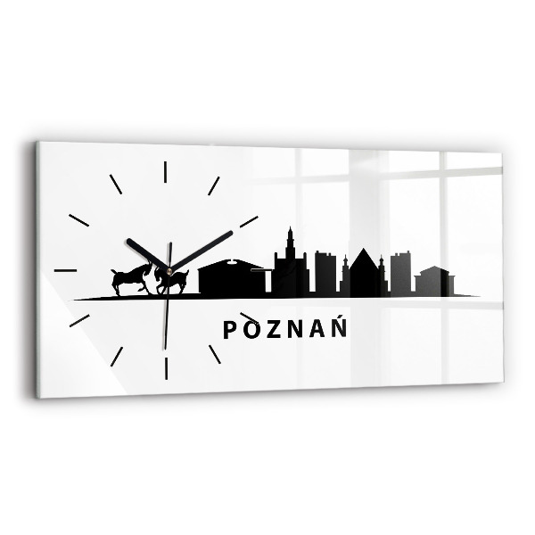 Horizontale Uhr Grafik der Skyline von Poznan