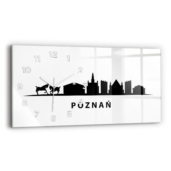 Horizontale Uhr Grafik der Skyline von Poznan