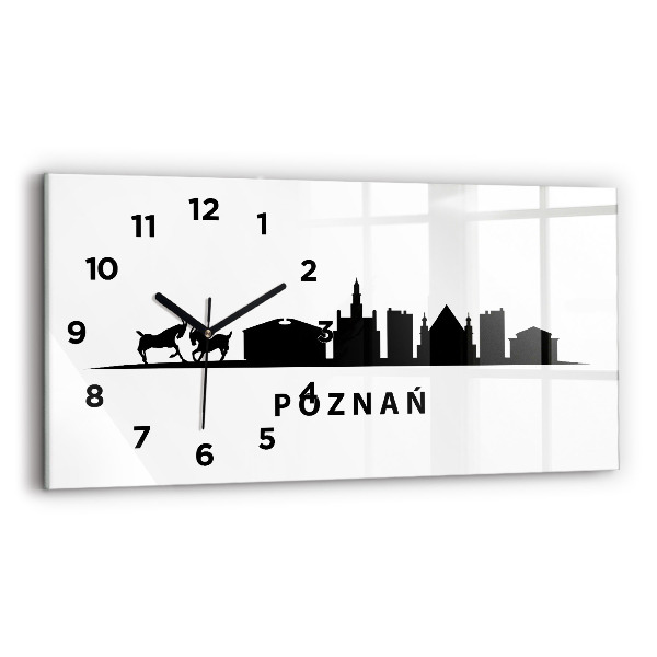 Horizontale Uhr Grafik der Skyline von Poznan