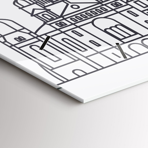 Horizontale Uhr Łódź Architektur-Panorama