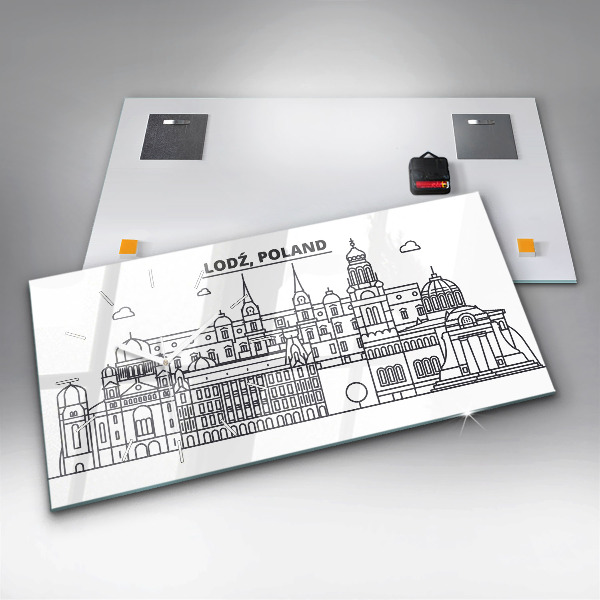 Horizontale Uhr Łódź Architektur-Panorama