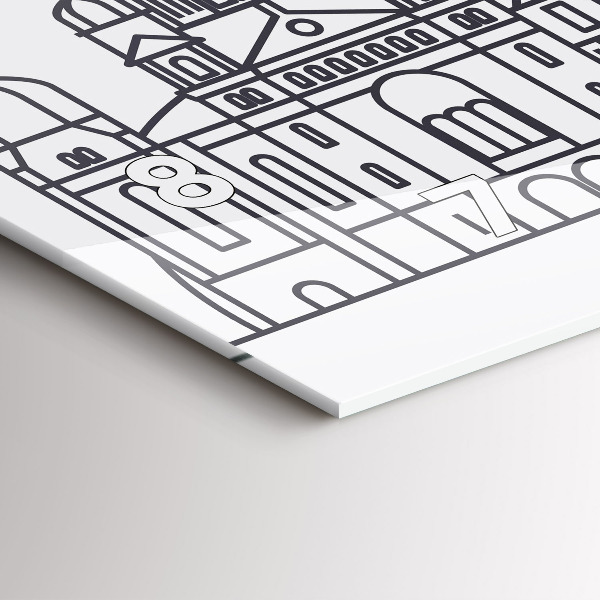 Horizontale Uhr Łódź Architektur-Panorama