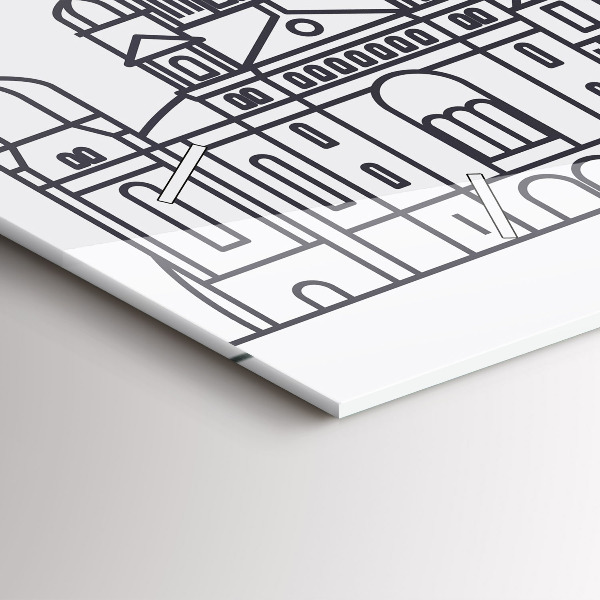 Horizontale Uhr Łódź Architektur-Panorama