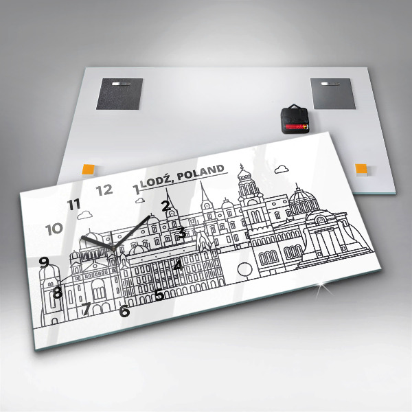 Horizontale Uhr Łódź Architektur-Panorama