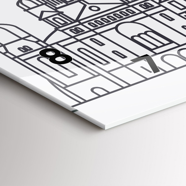 Horizontale Uhr Łódź Architektur-Panorama