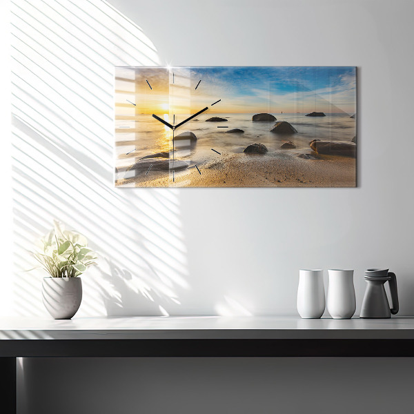 Horizontale Uhr Sonnenaufgang an der Ostsee