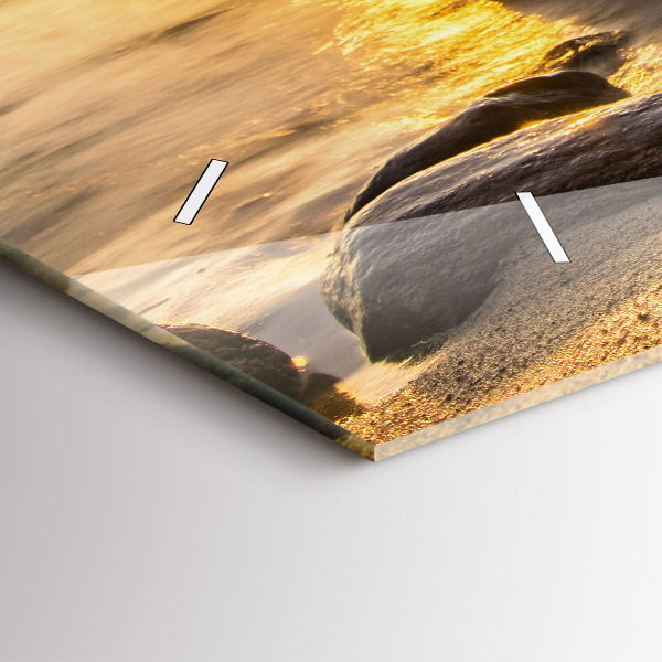 Horizontale Uhr Sonnenaufgang an der Ostsee