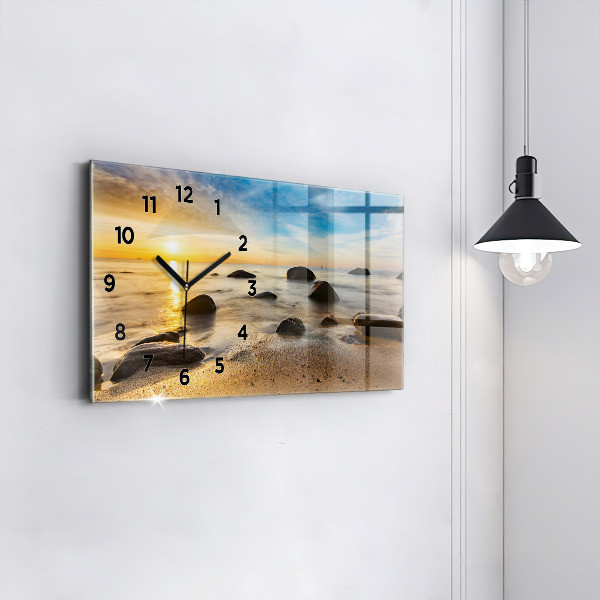 Horizontale Uhr Sonnenaufgang an der Ostsee