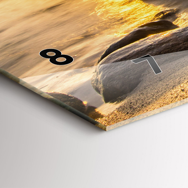 Horizontale Uhr Sonnenaufgang an der Ostsee