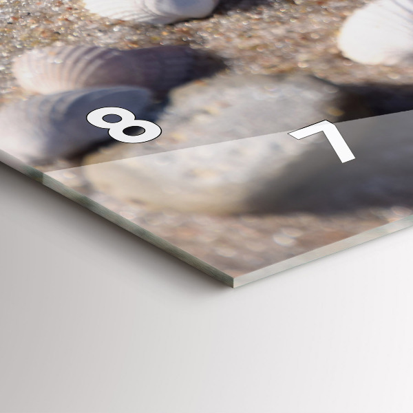 Horizontale Uhr mit motiv Muscheln am Strand