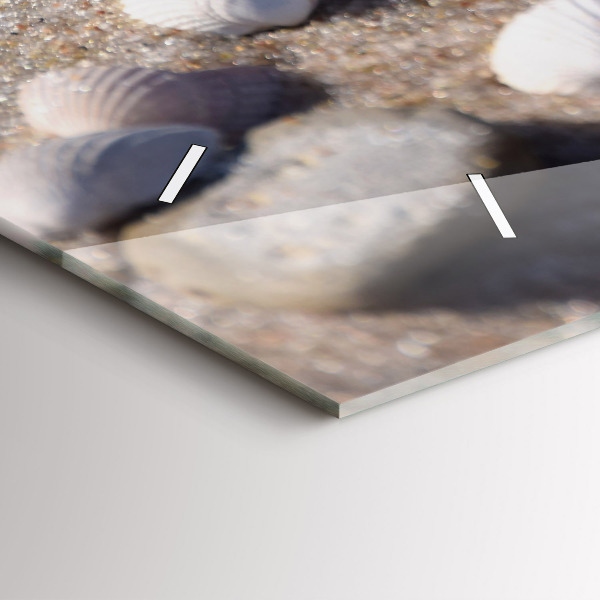 Horizontale Uhr mit motiv Muscheln am Strand
