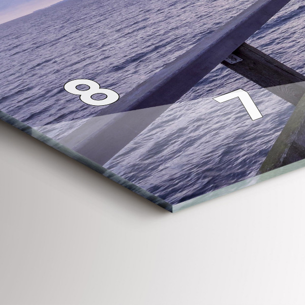 Horizontale Uhr mit motiv Pier an der Ostsee