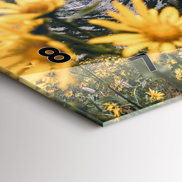 Horizontale Uhr Blumenwiese in den Bergen