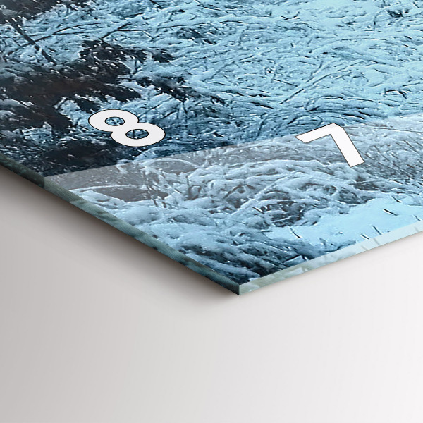 Horizontale Uhr mit motiv Hirsche auf den Gleisen