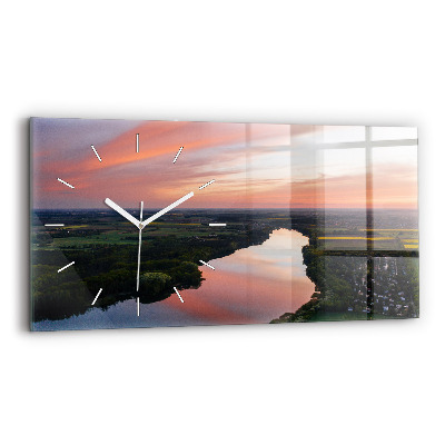 Horizontale Uhr See aus der Vogelperspektive