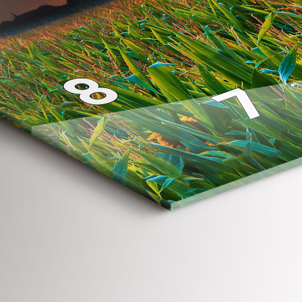 Horizontale Uhr mit motiv Sonnenblumen auf einer Wiese