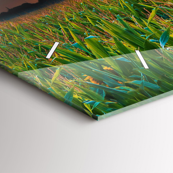 Horizontale Uhr mit motiv Sonnenblumen auf einer Wiese