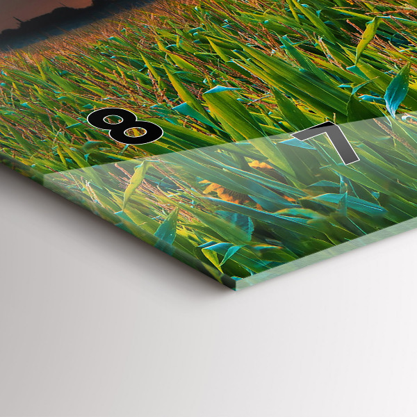 Horizontale Uhr mit motiv Sonnenblumen auf einer Wiese