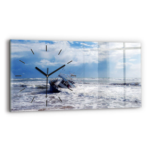 Horizontale Uhr mit motiv Versunkenes Wasserfahrzeug