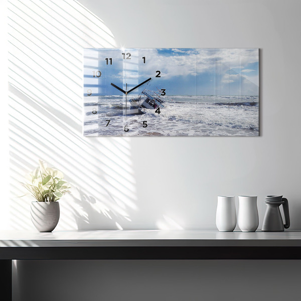 Horizontale Uhr mit motiv Versunkenes Wasserfahrzeug