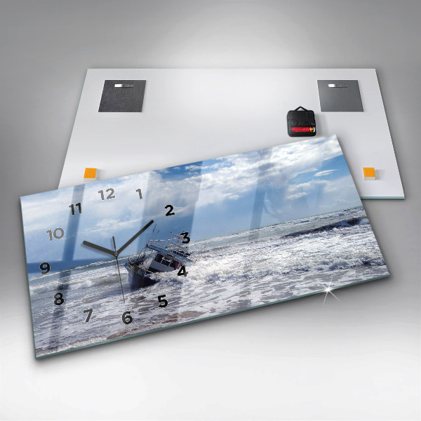 Horizontale Uhr mit motiv Versunkenes Wasserfahrzeug