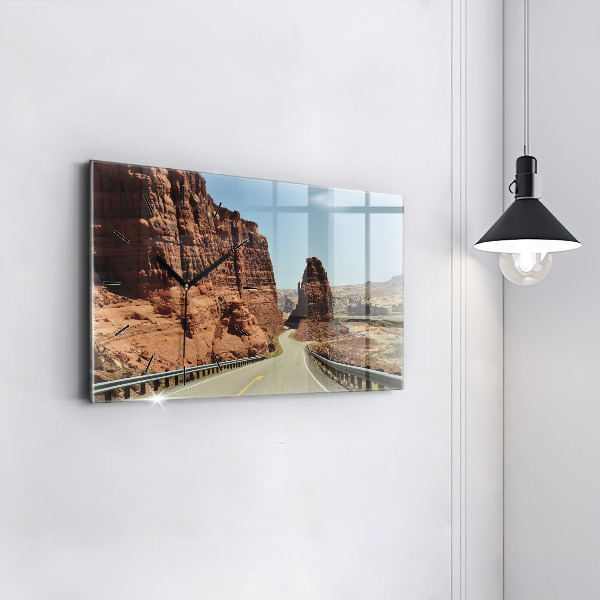 Horizontale Uhr Die Route 66 in den USA