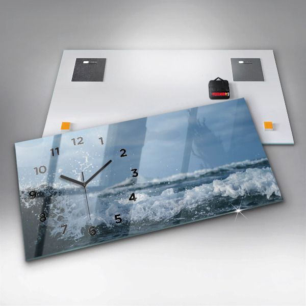 Horizontale Uhr Wellenfotografie