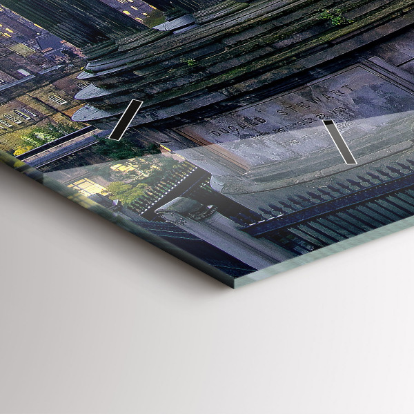 Horizontale Uhr mit motiv Edinburgh vom Calton Hill aus