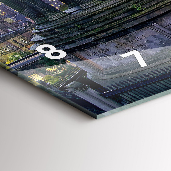 Horizontale Uhr mit motiv Edinburgh vom Calton Hill aus