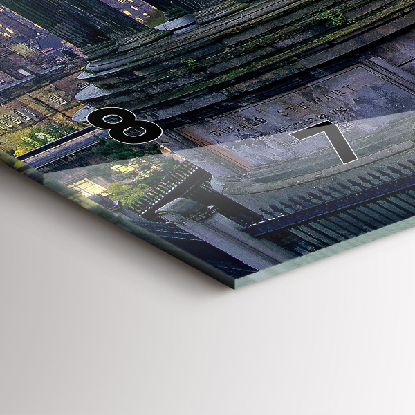 Horizontale Uhr mit motiv Edinburgh vom Calton Hill aus