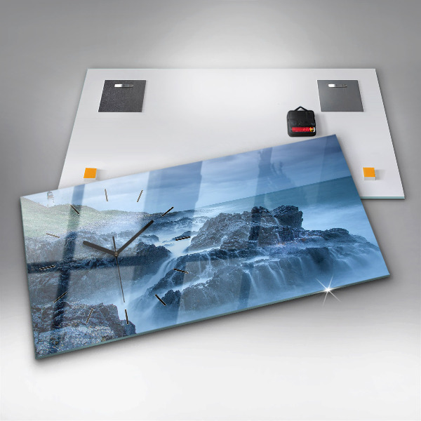 Horizontale Uhr mit motiv Leuchtturm